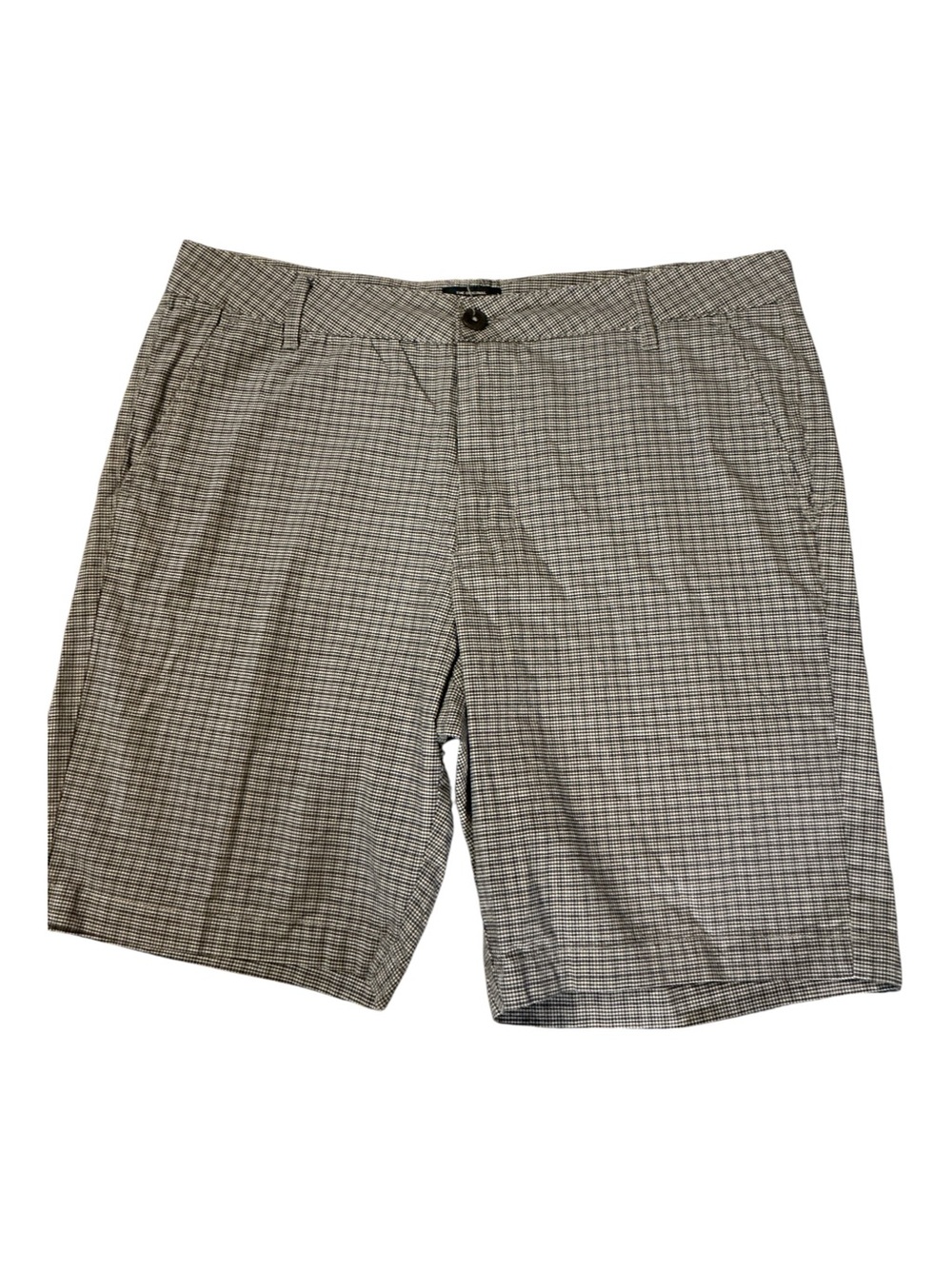 Ben Sherman Men's Gray Plaid Flat Front Shorts